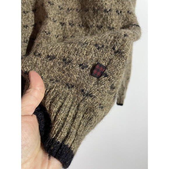 Vtg Woolrich Sweater Mens L Birds Eye Wool Knit Crewneck 90s Preppy Grandpacore - Picture 8 of 11